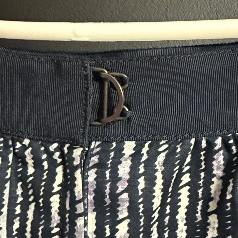 LOFT Striped Linen Blend A-Line Mini Skirt Sz: 8